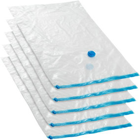 5 vacuum storage bags - transparent