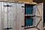 5 Wheelie Bin/2 Recycle Box Store - L80.4 x W412.2 x H120 cm - Timber