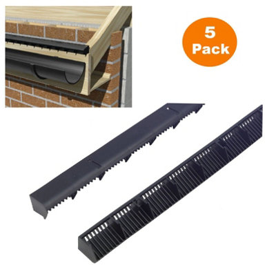 5 x 1 Metre Over Fascia Vents for Roof Eaves Ventilation 25mm Vent Airflow