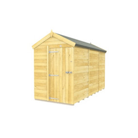 5 x 11 Feet Apex Shed - Single Door Without Windows - Wood - L329 x W147 x H217 cm