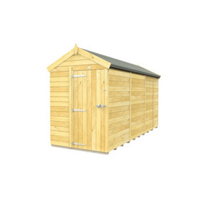 5 x 13 Feet Apex Shed - Single Door Without Windows - Wood - L387 x W147 x H217 cm