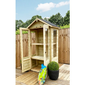 5 x 2 Pressure Treated Wooden Tongue and Groove Mini Greenhouse (5' x 2' / 5ft x 2ft) - APEX