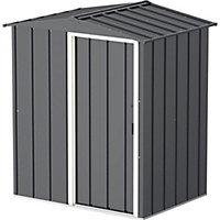 5 x 4 Premier Apex Metal Garden Shed - Anthracite Grey (5ft x 4ft / 5' x 4' / 1.6m x 1.2m)