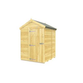 5 x 5 Feet Apex Shed - Single Door Without Windows - Wood - L158 x W147 x H217 cm