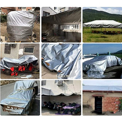 5 x 5 m Tarpaulin Cover Premium Heavy-Duty 260 GSM Extra Thick - 6