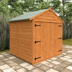5 x 6 (1.58m x 1.75m) Wooden Tongue and Groove APEX Bike Shed (12mm T&G Floor and APEX Roof) (5ftx 6ft) (5x6)