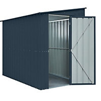 5 x 8 Pent Metal Garden Shed - Anthracite Grey (5ft x 8ft / 5' x 8' / 1.5m x 2.4m)