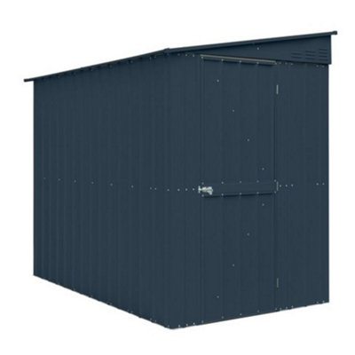 5 x 8 Pent Metal Garden Shed - Anthracite Grey (5ft x 8ft / 5' x 8' / 1.5m x 2.4m)