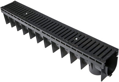 5 x Clark Drain CD437 Heavy Duty C250 25 Tonne Channel PVC Channel with Ductile Iron Drainage Narrow Slot Grating Locked