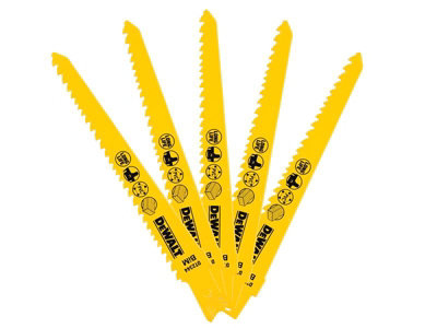 5 x Dewalt DT2344-QZ Bi-Metal Reciprocating Blade for Wood Cordless 152mm