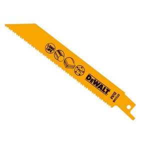 5 x Dewalt DT2348-QZ Bi-Metal Reciprocating Blade for Plastic & Pipes 152mm