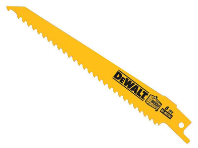 5 x Dewalt DT2359-QZ Bi-Metal Reciprocating Blade for Wood with Nails 152mm