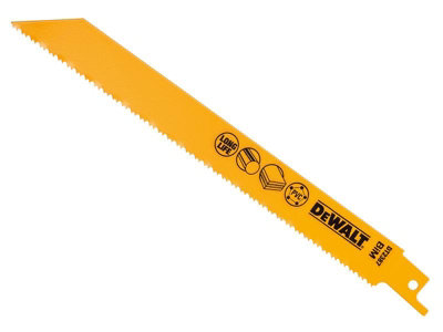 5 x Dewalt DT2387-QZ Bi-Metal Reciprocating Blade for Plastic & Pipes 203mm