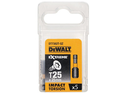 5 x Dewalt DT7382T-QZ Impact Torsion Bits TX25 x 25mm DEWDT7382TQZ - 3