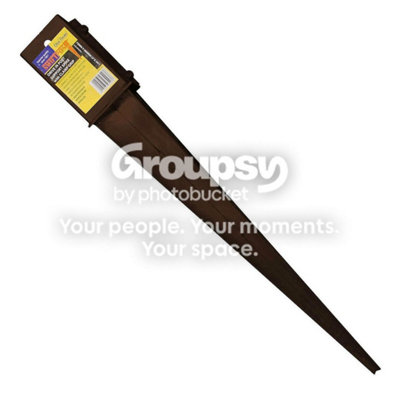 5 x Fence Post Holder Support Drive Down Spike Clamp Grip Brown for ...