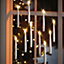 5 x Floating LED Flameless Candles - Battery Powered Indoor Hanging Window or Table Lighting Decorations - Each H15.5 x 1.5cm