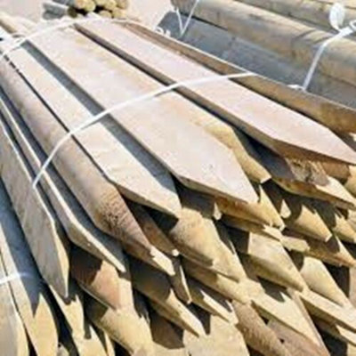 5 x Half Round Wooden Posts HC4 Pressure Treated 1.8m tall x 100mm Wide
