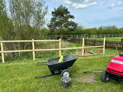 5 x Half Round Wooden Rails HC4 Pressure Treated 1.8m tall x 100mm Wide