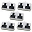 5 x High Impact 2 Gang Trailing Extension Socket, without Plug and Cable, 13A, White