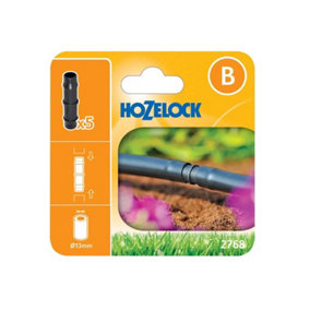 5 x Hozelock 2768 Straight Junction In Line Connector 13mm Micro Irrigation