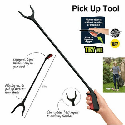 5 X LONG REACH GRABBER REACHER LITTER PICKER HELPING HAND HELD PICK UP TOOL