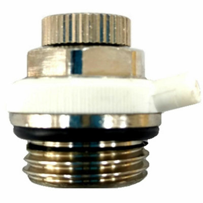 5 x Manual Heated Towel Rail Radiator Air Vent Bleed Plug Valve Set Chrome  White | DIY at Bu0026Q