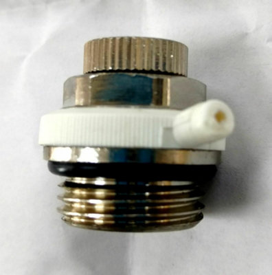 5 x Manual Heated Towel Rail Radiator Air Vent Bleed Plug Valve Set Chrome  White | DIY at Bu0026Q