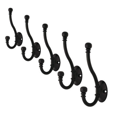 4-Pack Polished Chrome Triple Hat & Coat Hooks – Wall Mounted, Contemporary