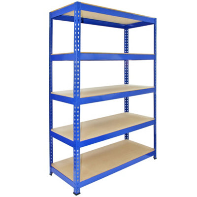 5 x Monster Racking Shelving Bays 120cm Workshop Shelves Storage Garage Shelving Unit Steel 5 Tier