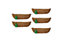 5 x Natural Coco Wall Trough Liner Cupped Shaped Coco Liner for a 24 Inch Wall Trough Basket