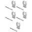 5 x Open Pipe Clips Snap In Bracket Single 18mm Plastic Clip with Fixings