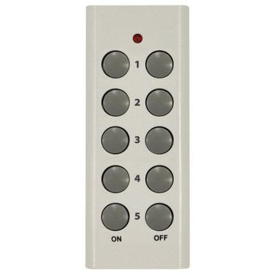 5 x Remote Control Plug-In Wall Sockets with 30m Range - Perfect for Hard to Reach Mains Socket or People with Limited Mobility