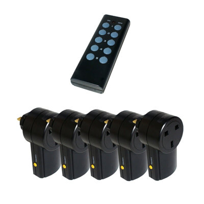 5 X Remote Control UK 240V Wireless Mains Sockets Switch Adapter Plug In RF