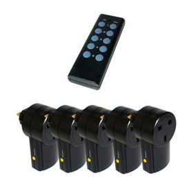 5 X Remote Control UK 240V Wireless Mains Sockets Switch Adapter Plug In RF