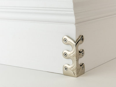 5 x Skiffer Corner Protector's Satin Nickel 75mm