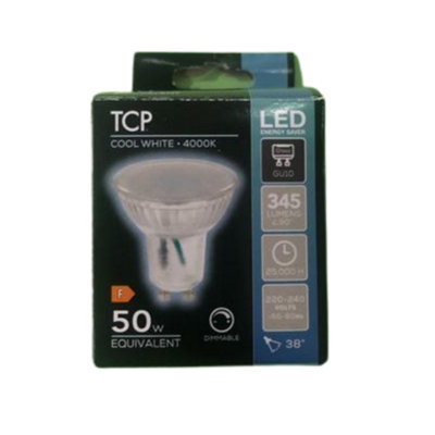 Pack 5 Bombillas LED GU10 4.5W (equivalente 50W) – Luz Diurna 6500K – 345 Lúmenes – Meridian
