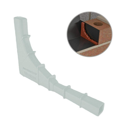 5 x White Brick Tunnel Weep Vents Low Profile Invisible Cavity Wall Water Outlet