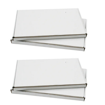 5 x White Small Single Wall Die Cut Packing Shipping Boxes C4