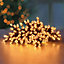 50 Battery Operated LED Timelights Vintage Gold Multi-action