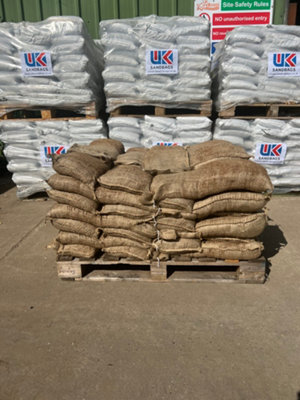 50 Filled natural hessian sandbags DIY at B&Q