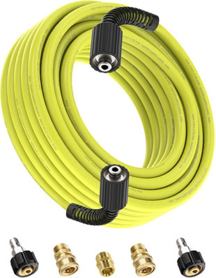50 FT High Pressure Washer Hose – M22-14mm, 5800 PSI, Quick Connect, Fits Ryobi Craftsman Wen