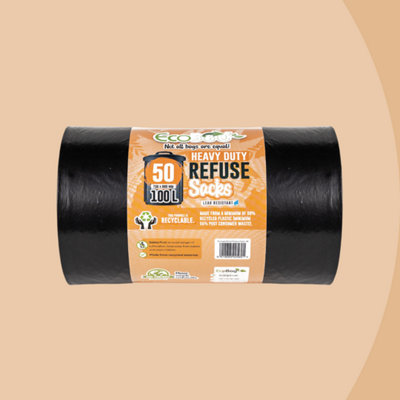 Bin Liners HEAVY DUTY Black Bin Bags Rolls Refuse Sacks 20mu