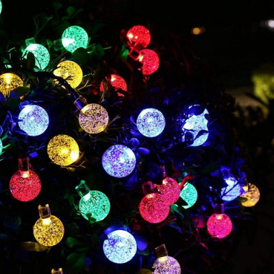 50 Led Solar Power Retro Multi Color Bulb 10M Garden String Lights Outdoor