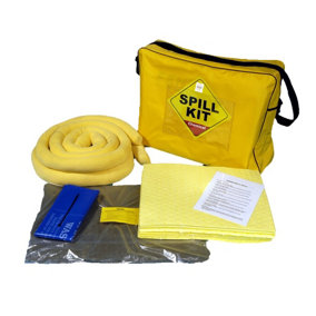 50 Litre Chemical/Universal Spill Kit with a Clay Drain Pad in a Shoulder Bag