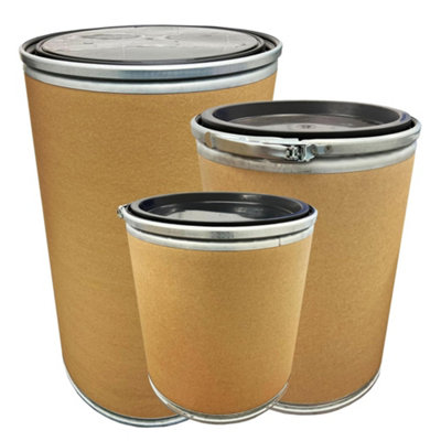 50 Litres Open Top Fibre Drum Keg Storage Barrels With Lever Lock & Lid