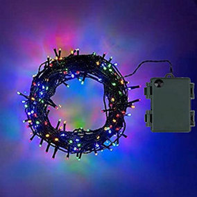 50 Multicolour LEDs Battery Operated Fairy Lights Waterproof Indoor/Outdoor 8 Changing Modes Timer