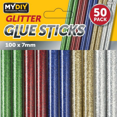 50 Pack Glitter Stick for Electric Hot Melt Mini Gun with Trigger 7mm