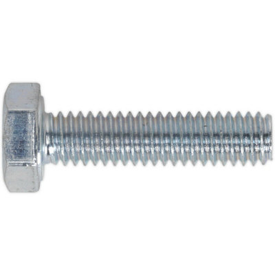 50 Pack M4 x 10mm High Tensile Setscrews - Grade 8.8 Zinc Plated DIN 933