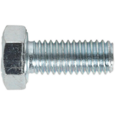 50 Pack M5 x 12mm Zinc Setscrews - High Tensile Grade 8.8 Fully Threaded DIN 933