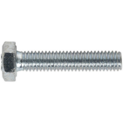 50 Pack M6 x 30mm HT Setscrews - Grade 8.8 Zinc Plated Fully Threaded DIN 933